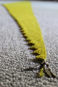 Beaded End of Hitchhiker Scarf