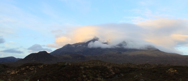 Cloudy Black Cuillins on a chilly day, Isle of Skye, Scotland