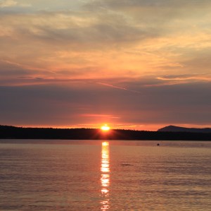 Sunset from the nearby beach