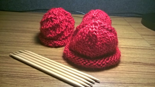 Three hats I knit on the way to NYC